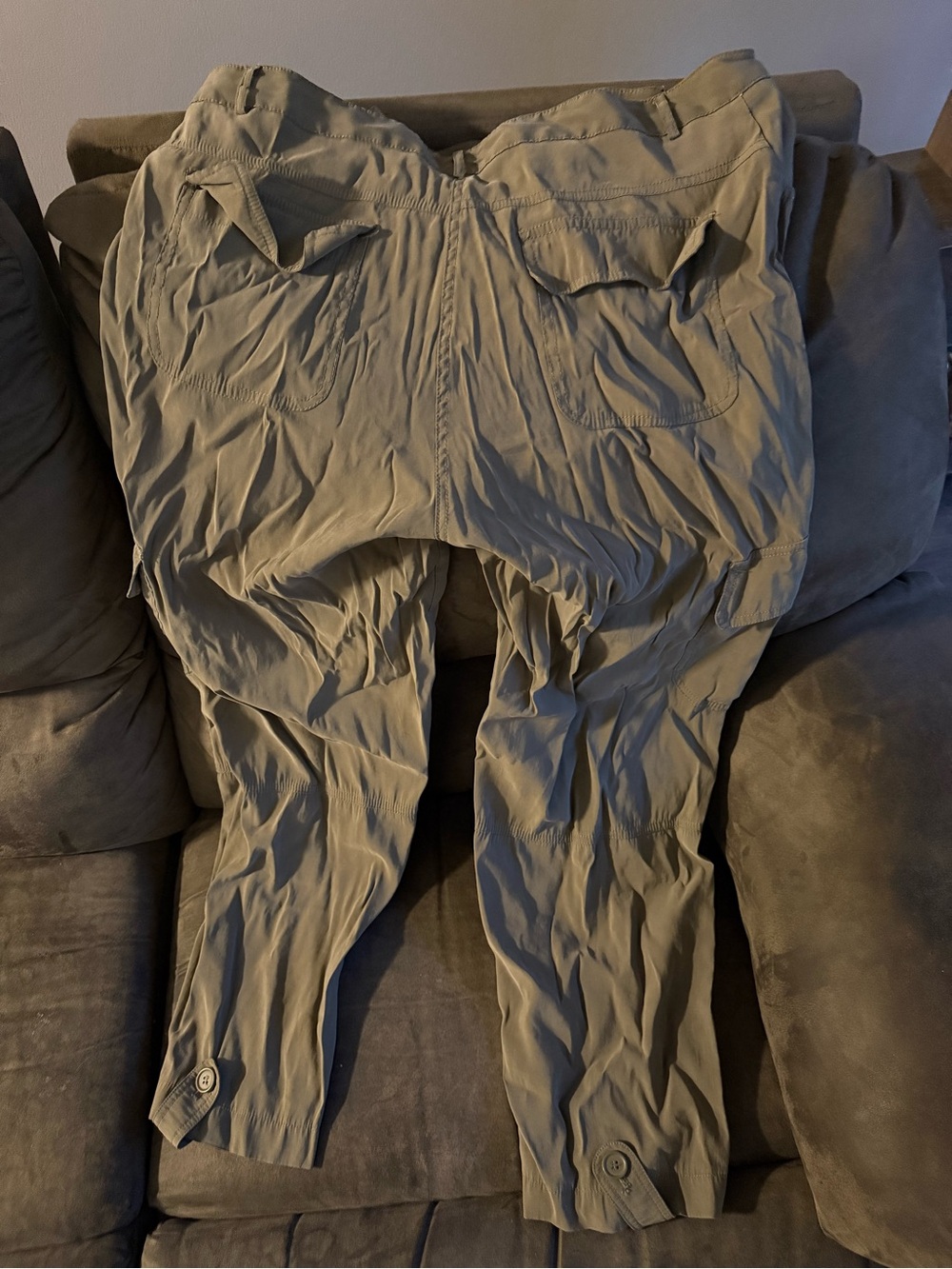 Max Studio Olive Green Utility Jogger Pants